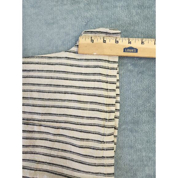 Maurices Shorts 12 Beige Black Striped Cotton Linen Blend Inseam 3 in - Picture 6 of 6